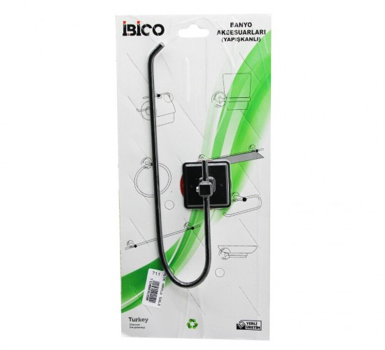 İBİCO BANYO BNY-711 ( SİYAH ) ( AÇIK SOLO ) METAL ( KAĞIT HAVLULUK ) ( YAPIŞKANLI MONTAJ )*50