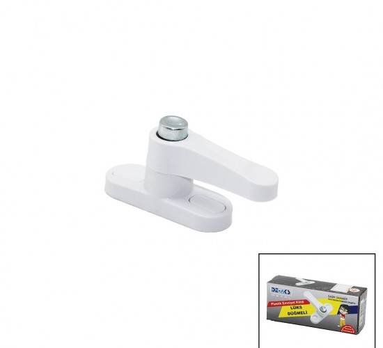DE-AKS EMN-PK-310 ( PLASTİK & KUTULU & BEYAZ ) ( PİMLİ & DÜĞMELİ ) EMNİYET KİLİT*15X10