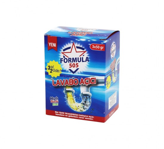 FORMULA 505 ( 3X50GR ) ( LAVABO AÇAR ) GRANÜL & TOZ*24=K