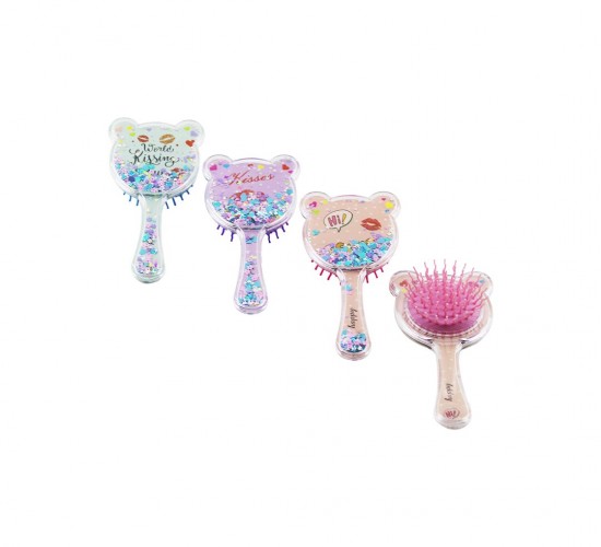 HAIR COMB HAPPY BAYSA-1577 ( KIZ ÇOCUK ) LÜKS SAÇ FIRÇA & TARAK ( SİMLİ & MİKA KRİSTAL PLASTİK SAPLI )*12X30