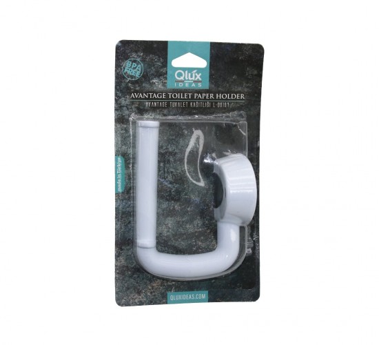 QLUX L-00107 AVANTAGE TUVALET KAĞITLIK ( BEYAZ PLASTİK ) ( YAPIŞKANLI & VİDALI MONTAJ )*36
