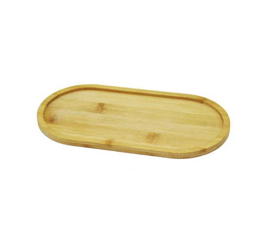 PABLITO PBT-278 ( OVAL ) AHŞAP BAMBU YAĞDANLIK ALTLIK ( MİNİ TEPSİ ) ( 20X10X0.8CM )*240