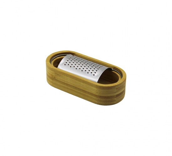DMR HOME DMR-8484 ( AHŞAP BAMBU HAZNELİ ) ( YATAY & OVAL ) ( METAL BOMBELİ ) MEYVE RENDESİ ( 7 X 15.5CM )*100