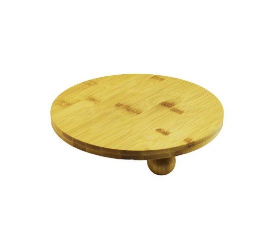 PABLITO PBT-018 ( YUVARLAK=24.5CM ) ( 3 MİNİ TOP AYAKLI ) AHŞAP BAMBU SUNUM TAHTASI & MİNİ SOFRA*12