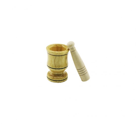 TARAKLI TRK-073 ( KÜÇÜK BOY ) AHŞAP HAVAN (SARIMSAK DÖVECEK) (Ç: 6CM--D: 4CM--Y: 8.8CM) (FİLELİ AMBALAJ)*200