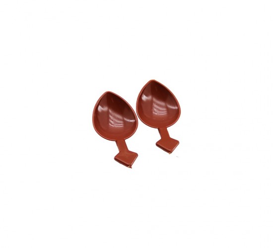 KÜÇÜKKELEŞ ( KISA SAPLI ) ( 10.5CM ) OYUN KAŞIK ( HALK OYUNLARI ) ( KAHVERENGİ PLASTİK )*48X40