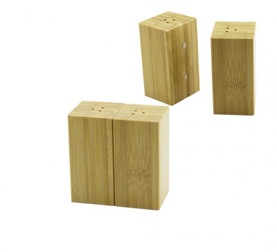 PABLITO HOME PBT-293 ( 4.5X5CM--Y:9CM ) ( 2PCS ) ( MIKNATISLI İKİZ ) ( AHŞAP BAMBU ) BAHARATLIK & TUZLUK*72