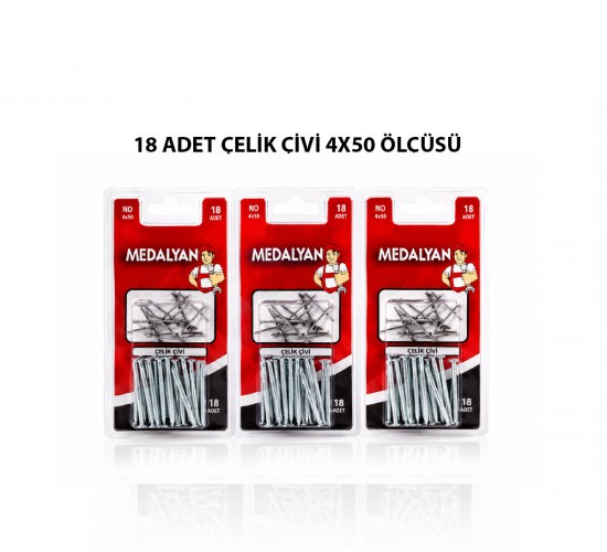 MEDALYAN DL-20 ( 4X50 ) ( 18PCS ) ( BETON ) ÇELİK ÇİVİ*12X12