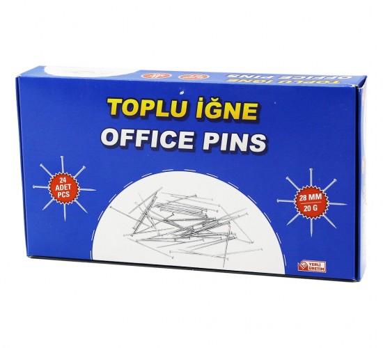 OFFICE PINS ALC AT-001 ( TOPLU ) İĞNE ( OFİS & TERZİ & TAKI İĞNESİ ) ( 28MM  )*24X60