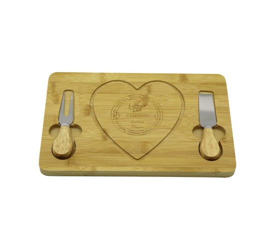 PABLITO HOME PBT-332 (KALPLİ) (BIÇAK SAĞ-SOL)(AHŞAP BAMBU) KAHVALTI PEYNİR SUNUM PANO(2 BIÇAK=AHŞAP SAP)(19X29CM&1.5CM)*36