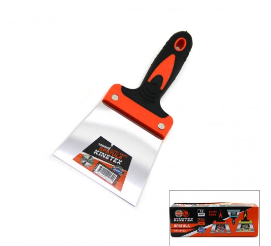 KINETEX KTX-2163 ( 100MM ) KAUÇUK SAPLI & ÇELİK BOYACI SPATULASI*12X10