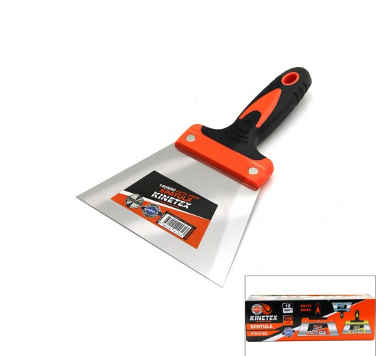 KINETEX KTX-2162 ( 140MM ) KAUÇUK SAPLI & ÇELİK BOYACI SPATULASI*12X10