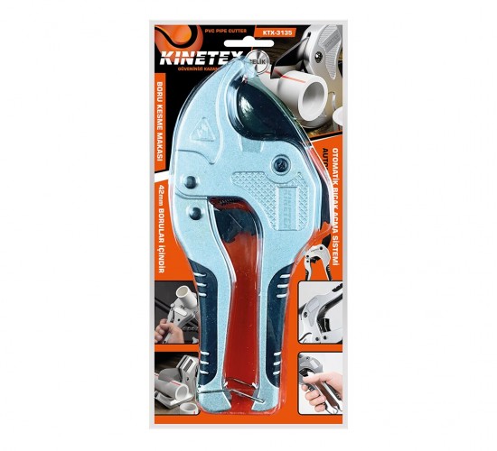 KINETEX KTX-3135 ( PVC BORU ) KESME MAKASI ( 42MM BORULAR İÇİN ) ( OTOMATİK BIÇAK AÇMA SİSTEMİ )*60