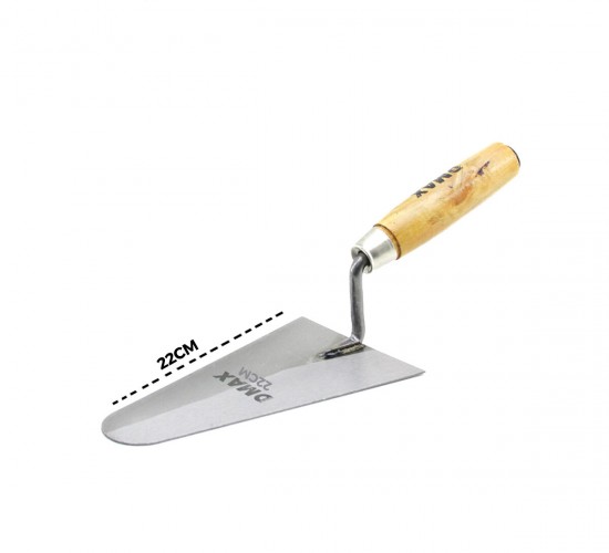 DMAX DMX-4772 ( 22CM ) AHŞAP SAPLI ÇELİK SIVA MALA*12X6