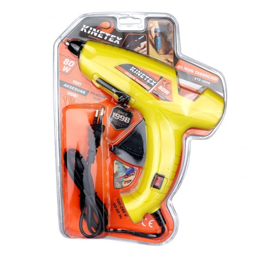 KINETEX KTX-3208 ( 80W ) ( ANAHTARLI ) ( SICAK ) ( KALIN MUM ) SİLİKON TABANCASI*55