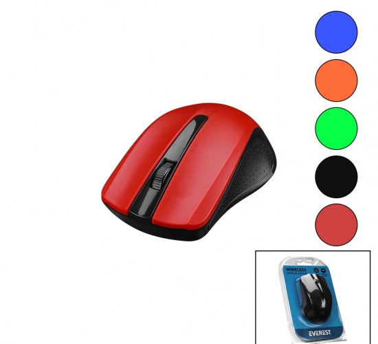 EVEREST SM-537 ( WİRELESS & KABLOSUZ ) (1600DPI) USB OPTİCAL MOUSE ( VAKUM AMBALAJ ) *100