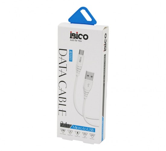 İBİCO İB-1001 ( USB TO=( MİCRO ) ( KABLO ) ( HIZLI ) TELEFON ŞARJ & DATA KABLOSU=1MT ( 2.4A )*10X1