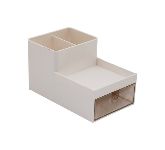 HOUSE BY HOUSE UR-3501 ( TEK ÇEKMECELİ + 3 BÖLMELİ ) PLASTİK MAKYAJ & TAKI ORGANİZER (16X9.5CM - Y: 5--9.5CM)*48