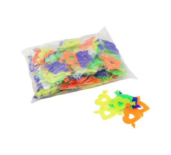 KRT-1122 ( 9PCS ) ( OKLU KALP ) BİSİKLET TEKER SÜSÜ ( RENKLİ PLASTİK )*50X1