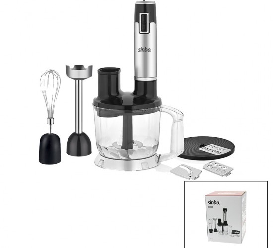 SİNBO SHB-3186 (TURBO) MULTİ BLENDER SETİ (DOĞRAYICI& MİKSER& BLENDER) (RENDE DİLİM DİSKLERİ) (300W) (2LT HAZNE)*4