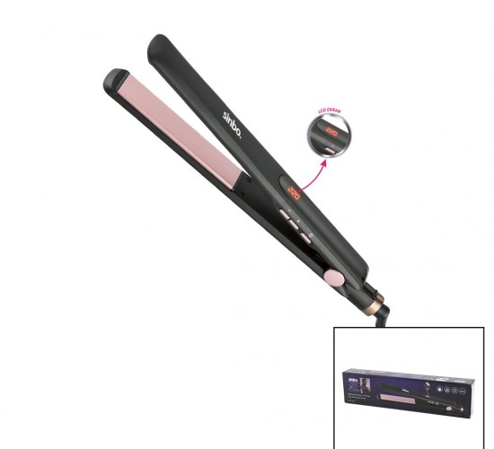 SİNBO SHD-1708 (120X25MM) (DİJİTAL) SAÇ DÜZLEŞTİRİCİ MAKİNE (SERAMİK KAPLAMA) (120-220℃) (360° KABLO=1.8MT)*24