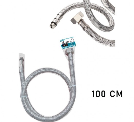 KINETEX KTX-2878 FLEX ( KUĞU & LAVABO ) HORTUM 100CM.DİŞİ-ERKEK*10X10