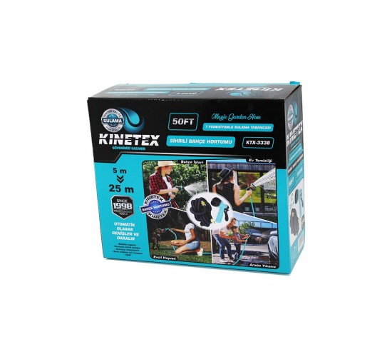 KINETEX KTX-3338 ( 5MT---25MT KUTULU ) SİHİRLİ BAHÇE HORTUMU 50FT*16