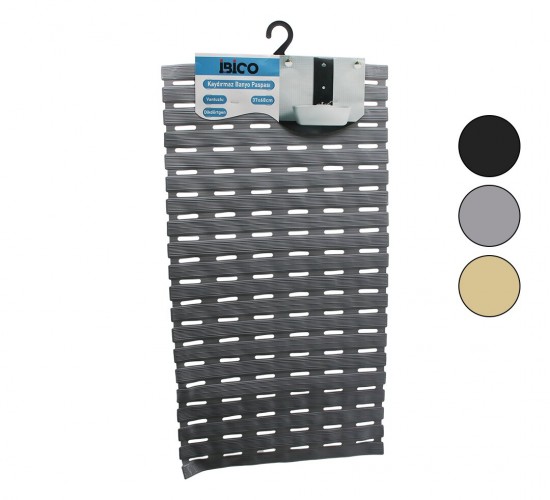 İBİCO İ21-003 ( DİKDÖRTGEN&EKO PVC ) ( VANTUZ&RENKLİ ) KAYDIRMAZ BANYO & KÜVET PASPAS(37X68CM) *60
