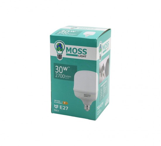 MOSS LIGHT MS-3097 ( 30W ) ( TORCH ) LED AMPUL PLASTİK (E27) (2700LUMEN L175°) (50.000 SAAT ÖMÜR) (IP20) (185-265V (AC) )*45