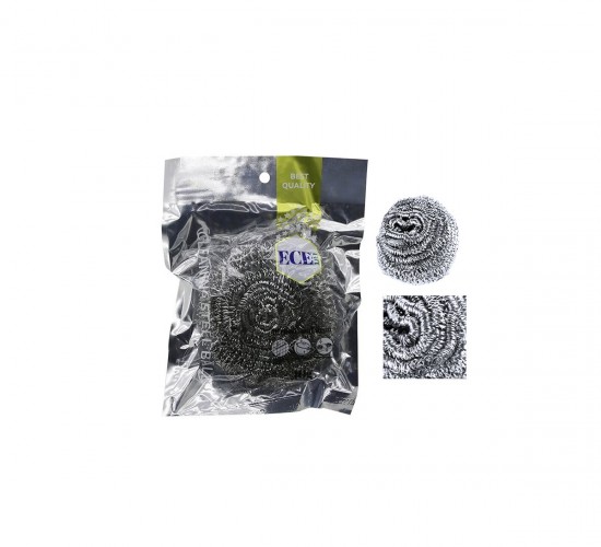 ECE LIFE EC-202 ( 40 GR ) ENDÜSTRİYEL BULAŞIK OVMA ( TOP TELİ ) ( %100 PASLANMAZ ÇELİK ) ( SERT YÜZEYLER İÇİN TEMİZLİK TOPU )*300