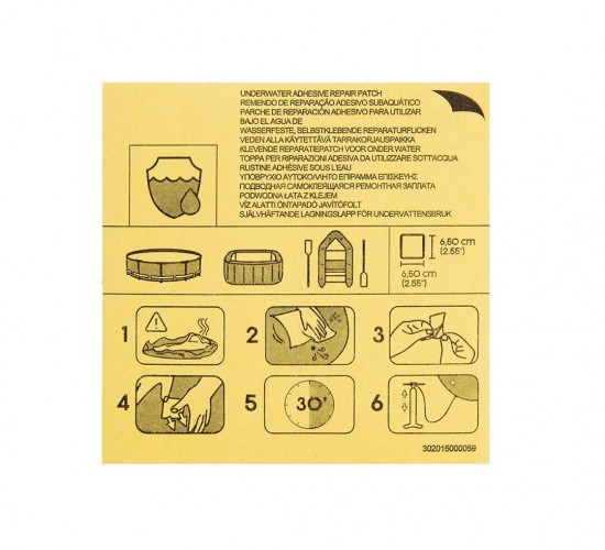 BESTWAY-62091 ( 10 PCS ) SU ALTI GÜÇLÜ ONARIM & TAMİR YAMA KİTİ & SET ( ŞİŞME YATAK & HAVUZ & ŞİŞME BOT )*36=K