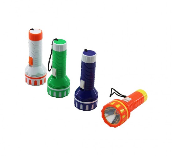 İBİCO İ10-008 LED FLASHLIGHT L-989 ( PİLLİ ) EL FENERİ ( RENKLİ PLASTİK ) ( MİNİ BOY: 11CM & ÇAP: 4.3CM )*24X40