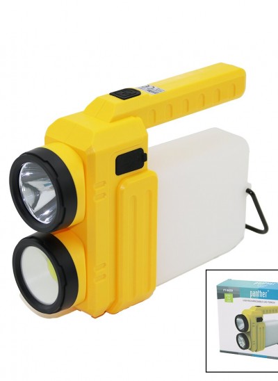 PANTHER PT-8439 (3İN1) (3W+COB LED+360°SMD) EL FENERİ (USB ŞARJ) (POWERBANK) (1500LM) (IŞIK AYARI) (GÜN IŞIK & BEYAZ)(METAL ASKI)*36