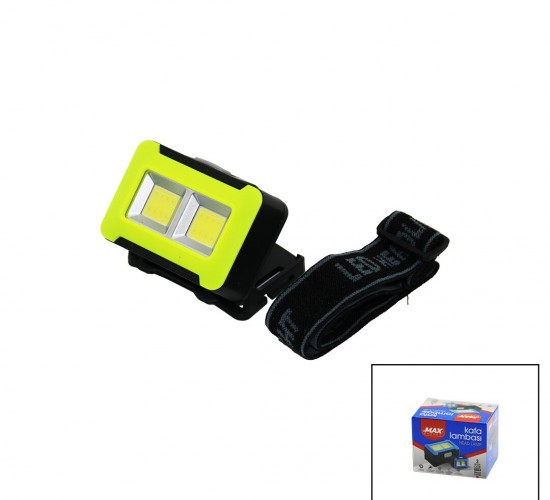 ZMAX ENERGY MAX-3148 (PİLLİ) (3W COB LED) KAFA LAMBASI FENER (3-KADEME IŞIK AYARI & FLAŞÖR ) (4.5V) (150LÜMEN)*192