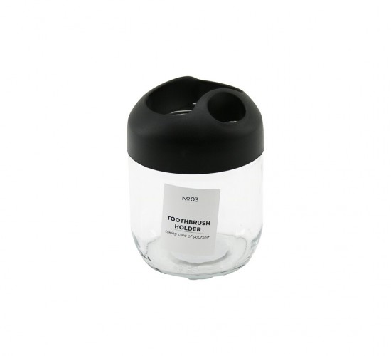 QLUX C-00551 NO-03 CLARY ( CAM ) DİŞ FIRÇALIK ( 425CC ) ( 3 BÖLMELİ SİYAH PLASTİK KAPAK KAPAK )*12=K