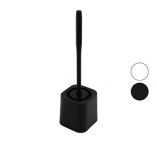 QLUX BSF-00978 ( SİLİKON ) WC & KLOZET FIRÇA SETİ ( PLASTİK SAP & HAZNE )*12=K