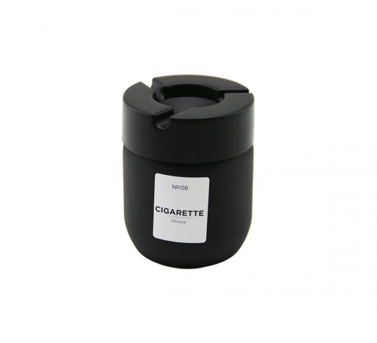 QLUX C-00545 ( 425CC ) ( SİYAH CAM ) KÜLLÜK ( SİYAH PLASTİK KAPAK ) ( NO-08 CIGARETTE & KÜL TABLASI )*24=K