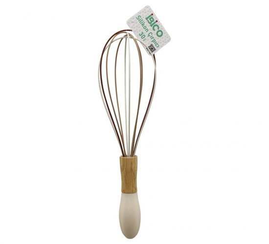 İBİCO İ22-022 ( 30CM ) ( SİLİKON ) ÇIRPICI ( AHŞAP BAMBU & PLASTİK SAPLI )*12X20