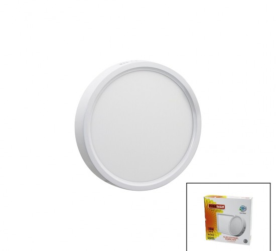 NİSALUCE EPL-18SÜ EPL-018YSU (18W) (BEYAZ METAL KASA) (SIVA ÜSTÜ) (YUVARLAK) LED SLİM PANEL (20.5CM)(1260LM)(BEYAZ=6500K)(30.000 SAAT ÖMÜR)*20