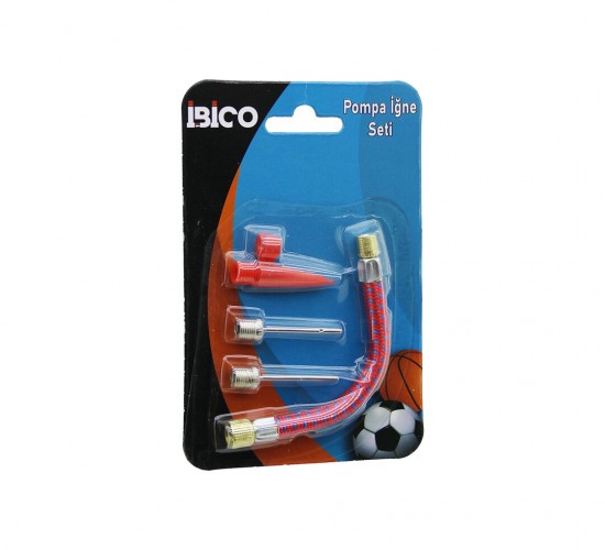 İBİCO İ18-031 ( 4PCS ) ( POMPA İĞNE & HORTUM ) SETİ ( TOP & BİSİKLET LASTİK ŞİŞİRME )*25X20
