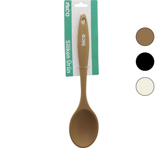 İBİCO İ22-037 ( RENKLİ SİLİKON ) ( SERVİS ) KAŞIK ( SİLİKON SAPLI ) ( 26.5CM )*12X6