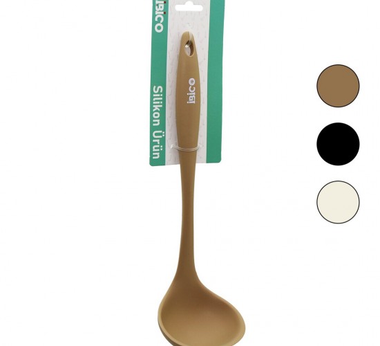 İBİCO İ22-038 ( BÜYÜK=70ML ) ( RENKLİ SİLİKON ) ( SERVİS ) ( KEPÇE ) ( SİLİKON SAPLI ) ( 28CM )*12X6