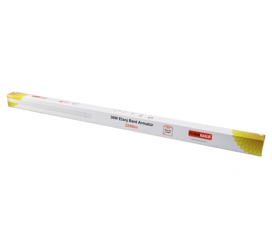NİSALUCE EAMP-082/1 (2PCS) (36W & 120CM) LED (ETANJ=SU & TOZ GEÇİRMEZ) BANT ARMATÜR LAMBA AMPUL (BEYAZ & 6500K) (3250LÜMEN) (MONTAJ AYAR KANALLI)*18