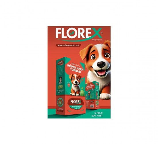 FLOREX L-2000 ( KÖPEK & EVCİL HAYVAN ) ( KAKA TORBASI ) ( 5 RULO X 20PCS = 100 ADET ) ( PUDRA KOKULU ) ( 25X35CM ) ( PET SHOP )*24=K