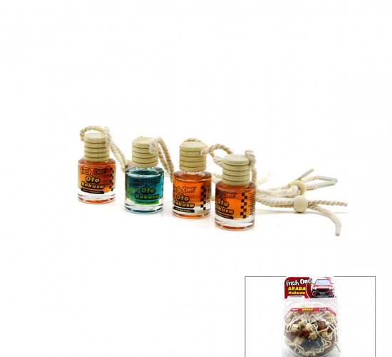 FRESH ONE OTO & ARAÇ KOKUSU (CAM ŞİŞE) (İPLİ AHŞAP KAPAK) (8ML)*60X4