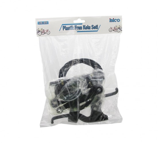 İBİCO İ18-011 ( PLASTİK ) BİSİKLET FREN TAKIMI SET ( 2PCS FREN KOLU & 1PCS FREN TELİ  & 4PCS FREN MEKANİZMA & PABUÇ )*30