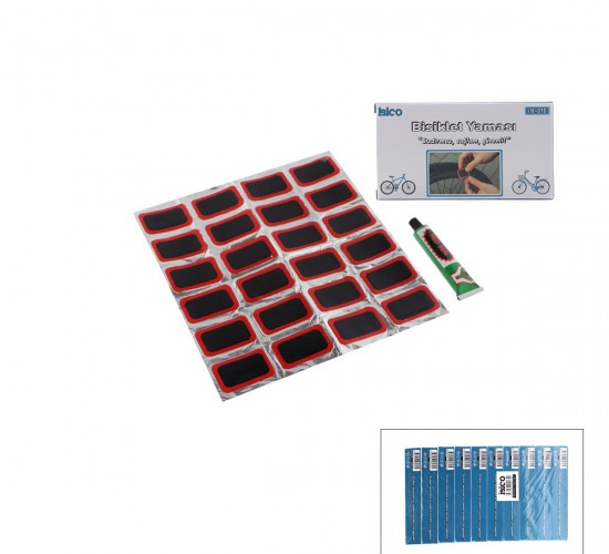 İBİCO İ18-070 ( 24PCS ) BİSİKLET TEKER YAMASI ( SOĞUK YAMA ) ( YAPIŞTIRICI TÜP )*10X20