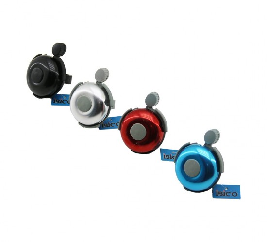 İBİCO İ18-018 ( CIRCIR ) ( GENİŞ & YUVARLAK ) ( RENKLİ METAL KAPAK  ) BİSİKLET ZİLİ ( RENKLİ PLASTİK TABAN & ZİL KOLU & TUTACAK )*20X10