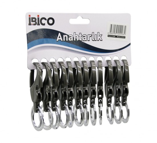İBİCO İ12-008 ( AÇACAKLI  ) ( SU DAMLASI MODEL GÖVDE ) ( METAL ) ANAHTARLIK ( ÇİFT HALKALI ) ( KEMER GEÇMELİ )*12X50