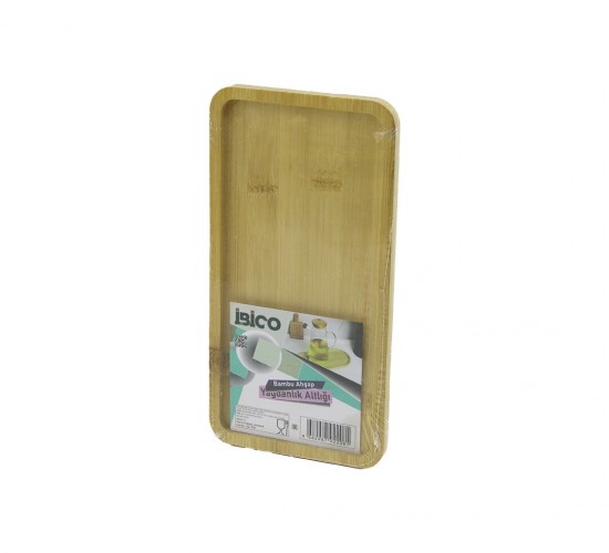 İBİCO İ22-208 ( DİKDÖRTGEN ) AHŞAP BAMBU ( YAĞDANLIK ALTLIK ) ( MİNİ TEPSİ ) ( 12 X 23.4 X 0.8CM )*144